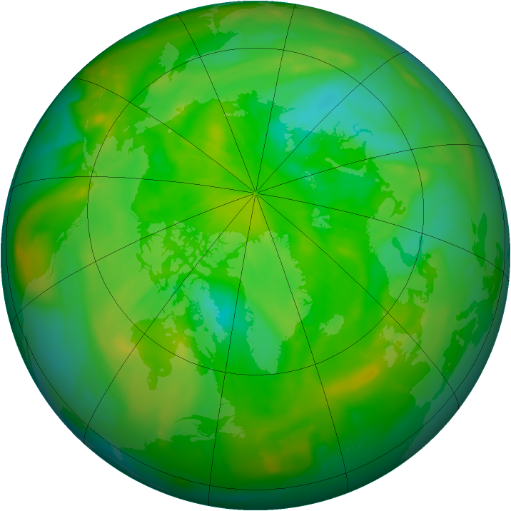 Arctic ozone map for 23 June 2012